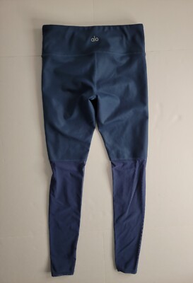 Alo Yoga Sz XS Leggings Mesh Logo Blue Women's | eBay