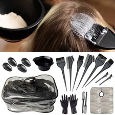 Hair Dyeing Tool Set Hair Coloring Dye Comb Stirring Brush PVC Bag 22Pcs/Set 