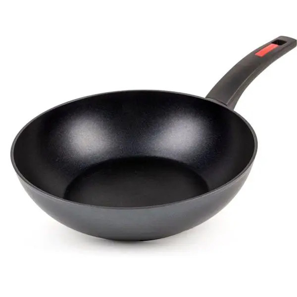Zanetti Evolution Wok 1 Handle 28 cm Suitable for Induction Non-Stick Coating