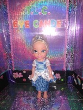   Jakks / Disney / Princess "Cinderella" Silver Crown Silky Blue Dress 14" Doll 