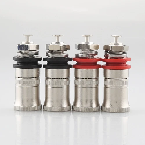 Amplificador de altavoz enchapado en rodio 4 piezas terminal de poste de unión enchufe banana - Imagen 4 de 6