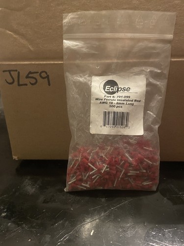 Eclipse 701-099 Wire Ferrule, Red, AWG 18