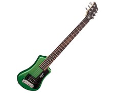 Hofner Shorty Travel Electric Guitar W/bag - Metallic Dark Green Finish - Used
