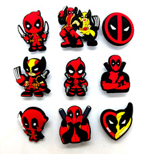 DEADPOOL  WOLVERINE SHOE CHARMS 9pcs Marvel Comics Fun Gift Set Lot