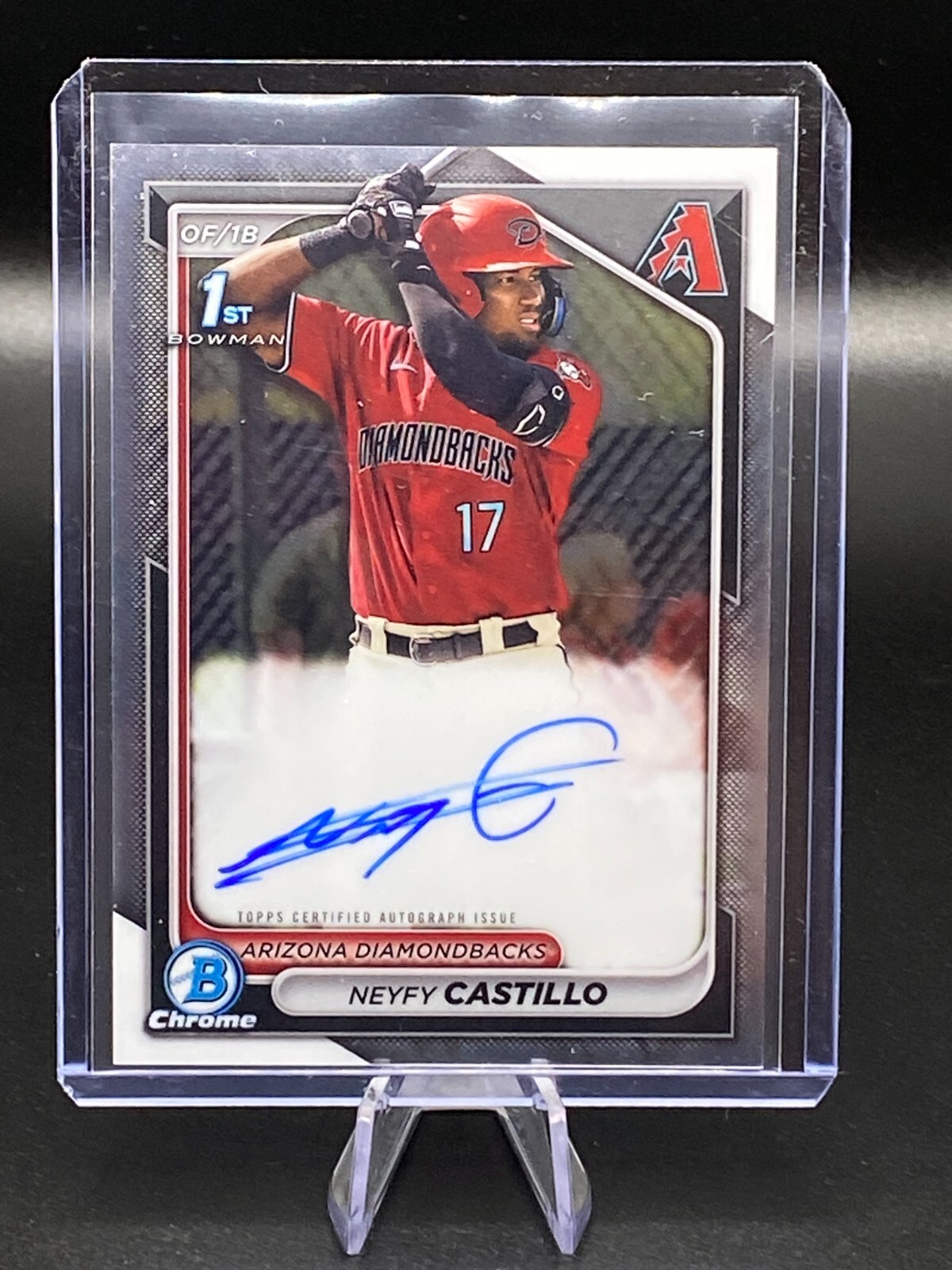 Neyfy Castillo 2024 Bowman Chrome 1st Prospect Auto CPA-NC Arizona Diamondbacks