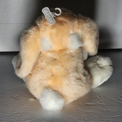 Lemonwood Asia Peach & White Bunny Rabbit Pink Bow Vintage Plush