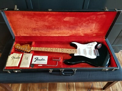 1974 Fender Stratocaster Electric Guitar with OHSC and Case Candy