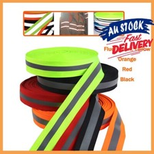 2M High Visibility Reflective Tape Strip Sew-On Fabric Trim Safty Vest DIY