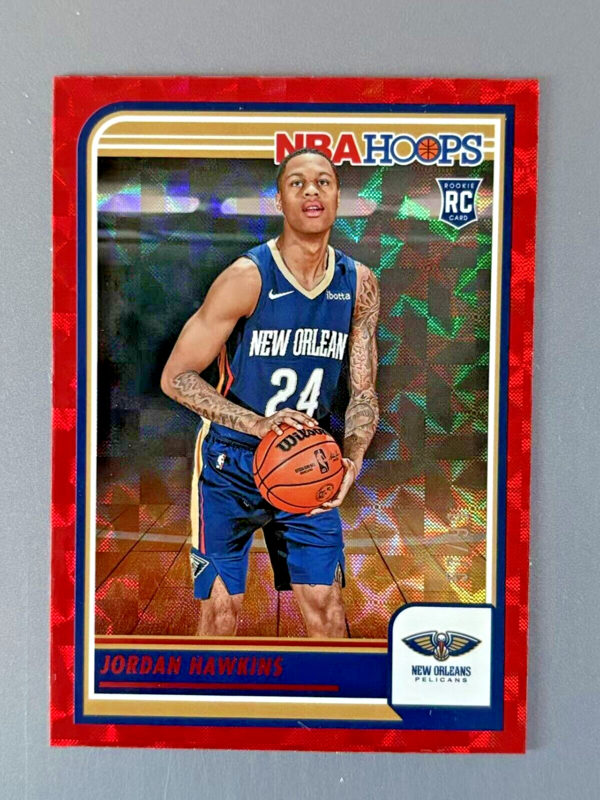 Jordan Hawkins 2023-24 Panini NBA Hoops International Red Hyper /99 RC #269