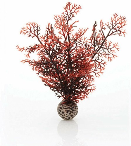 Oase Biorb Plant Small Sea Fan Crimson Weighted Plastic Aquarium Decor Bio Orb - Picture 1 of 1