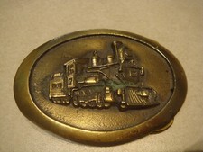 VTG The Great American Buckle Co. 1983 Steam Train Engine Belt Buckle 1230