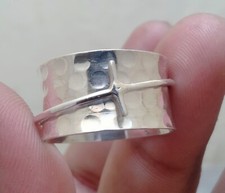 Cross Ring 925 Sterling silver Band  Spinner Ring Handmade Ring All Size-q-42