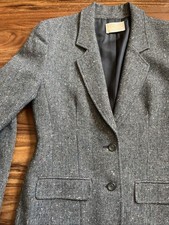 Vintage Pendleton USA Made 100 Virgin Wool Gray Speckled Blazer Size 6