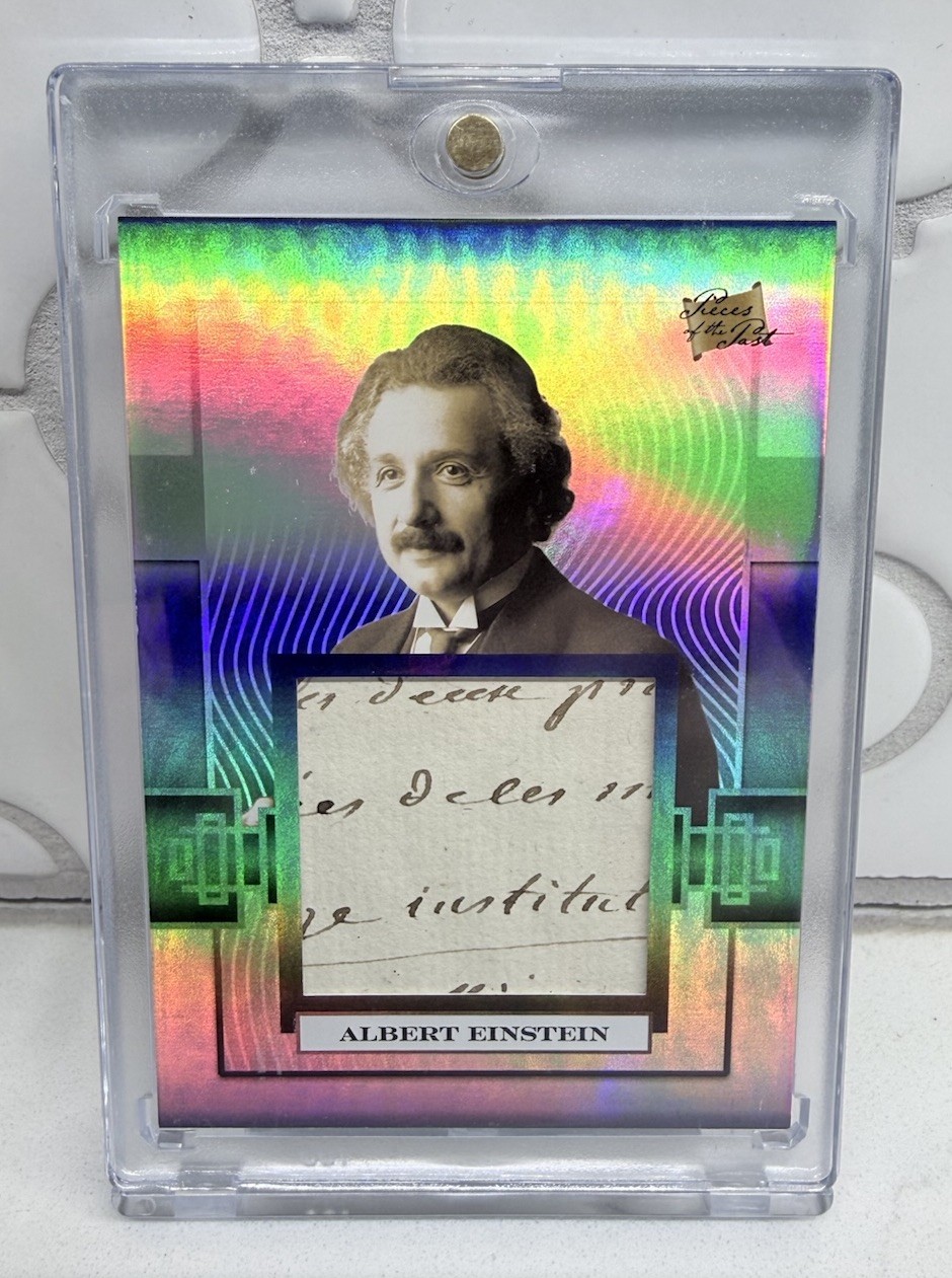 2026 Pieces of the Past Albert Einstein Relic #499 Jumbo Handwritten! Wow!