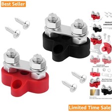 12V Power Distribution Block, 80A Dual M8 Bus Bar – Secure Installation