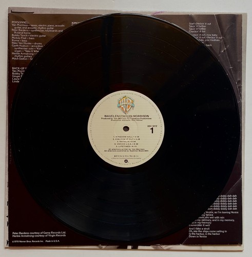 Van Morrison Wavelength 1978 LP 1st Pressing BSK 3212 Warner Bros Near Mint - Picture 5 of 5