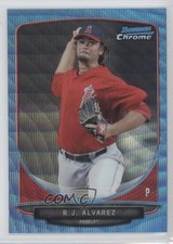 2013 Bowman Chrome Wrapper Redemption Blue Wave Refractor RJ Alvarez #BCP170 0b0
