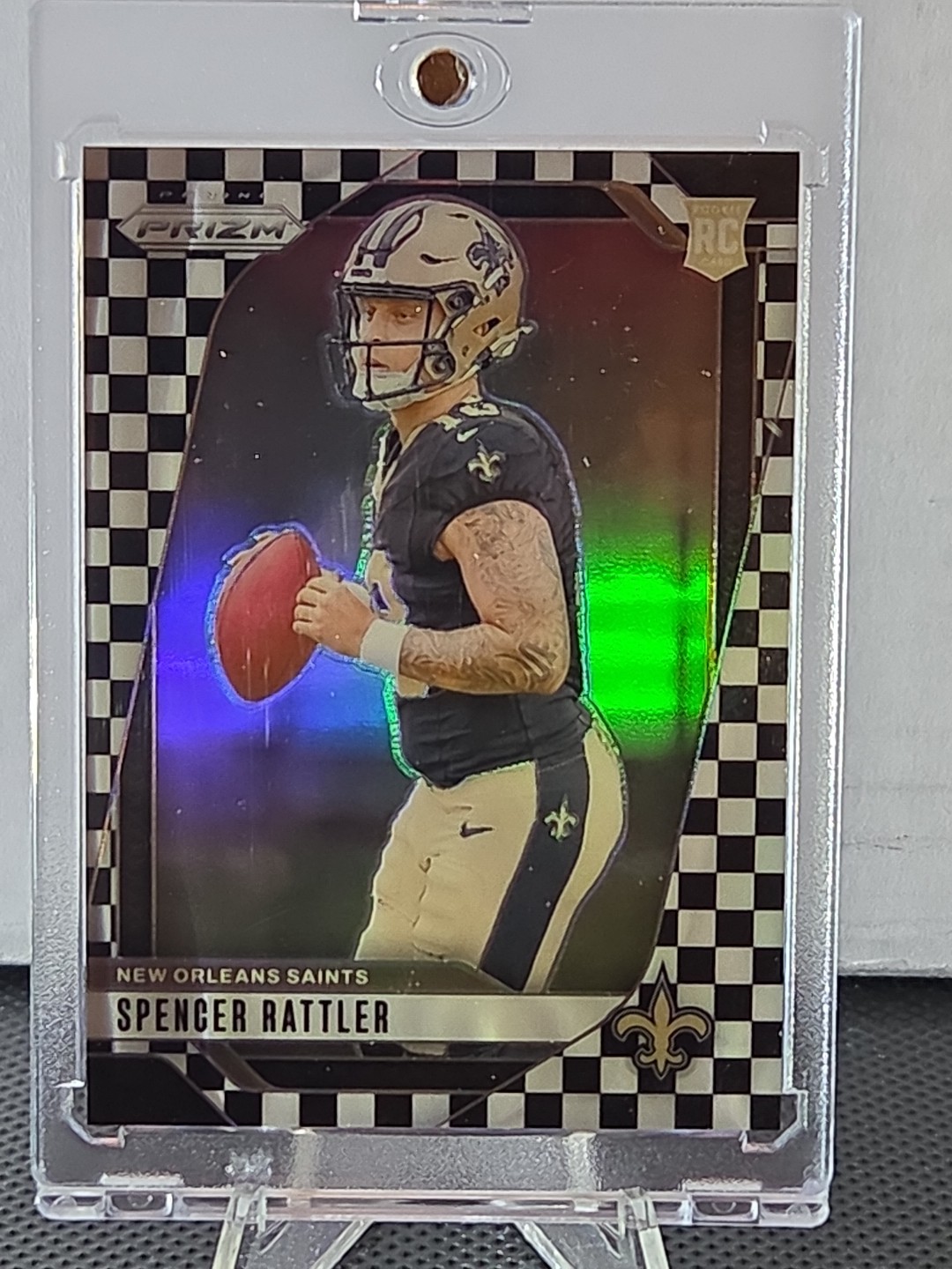 2024 Panini Prizm - Rookies Spencer Rattler #388 Black White Checker Prizm (RC)