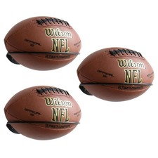 Sporta Ball Storage Rack Wall Mount Set of 3, Football Stand for Boys Room De...