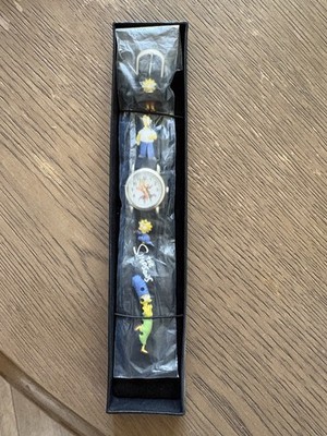 Vintage The Simpsons Family Watch New Needs Battery 90s Black Band