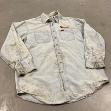 Vintage thrashed denim Carhartt button up shirt