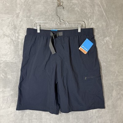 NWT Columbia Men's L Palmerston Peak Shorts Black Belted Hiking