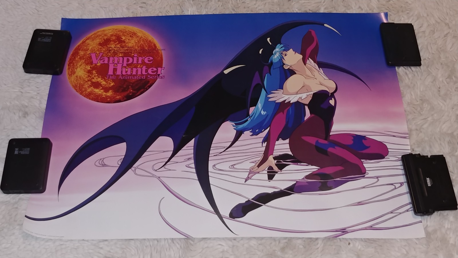 Vampire Hunter Darkstalkers OVA JPN Poster Capcom Import Playstation Sega Saturn