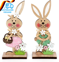 Cochie Osterhase Aus Holz,Osterhasen Deko Zum Hinstellen, Osterdeko Holz Hase,2E