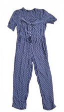 Lucky Brand Navy Blue Polka Dot Jumpsuit Size Small