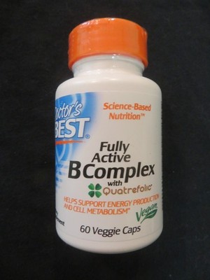 Doctor's Best Fully Active B Complex with Quatrefolic 60 Veggie Caps Energy