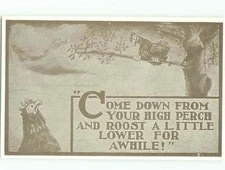 Pre-Linen Comic COME DOWN FROM YOUR HIGH PERCH : make an offer AB9552@