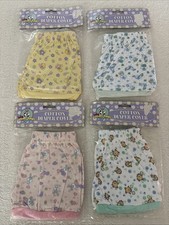 NEW Lot 4 Baby Looney Tunes Cotton Diaper Cover Shorts Taz Tweety Bugs Sylvester