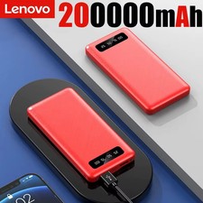 Lenovo 200000mAh 120W Power Bank Super Fast Charging Battery High Capacity Digit