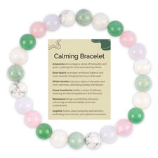 Calm Crystal Bracelet, Handmade Beaded Bracelet, Healing Stones Spiritual Gift 
