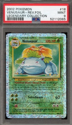 Pokemon Venusaur Legendary Coll. Reverse Holo Rare #18 PSA 9 Mint