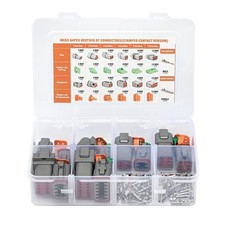 IWISS Deutsch DT Connector Kit 2,3,4,6,8,12 Pin, Size 16 S F Contacts