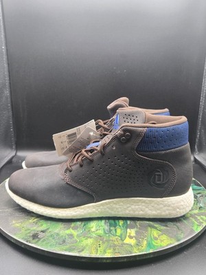 adidas D Rose Lakeshore BO C77495 Brown Blue White Mid Top Basketball Sneaker