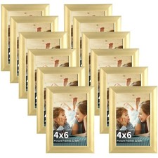 EYMPEU 4x6 Picture Frames Gold Set of 12 Multi Display Modern 4x 6 Photo Fram...