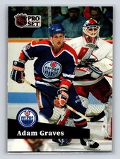 1991-92 Pro Set - Adam Graves #67 Edmonton Oilers Hockey Card