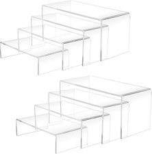8 Pcs Acrylic Display Risers 8.5",8",7.5",7" ,Clear Product Stand,Cupcakes
