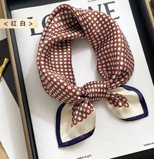 100 Mulberry Silk Scarf Women Neckerchief 20'' Small Square Flower Bandana B32