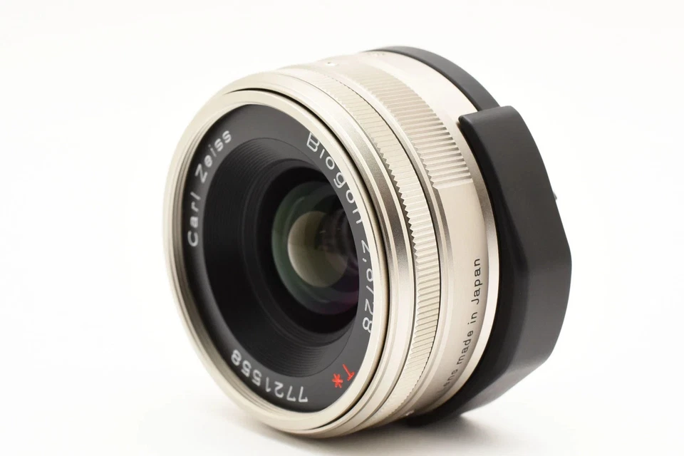 Lente de montaje Contax Carl Zeiss Biogon 28 mm F2,8 T* G1 G2 con capucha GG-2 Contax Foto 3 de 4