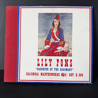 DONIZETTI Lily Pons Daughter Of The Regiment 12''/78 rpm 3-Disc Book-Set X-206