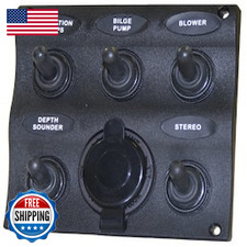 Seasense Marine 5 Way Switch Panelblack Ss-Sms-5001560