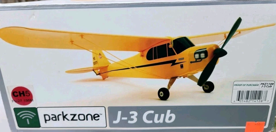 Parkzone J-3 Cub R/C RTF Charge-and-Fly Park Flyer Ariplane PKZ1100 Wingspan 37" - Image 4 of 4