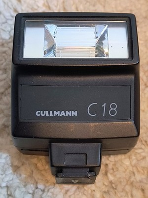 Vintage RARE 1980's Cullmann C18 35mm Camera Flash Unit Shoe Mount (untested)