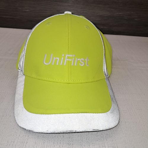 Unifirst Reflective Safety Adjustable Baseball Cap Hat High Vis Green/Yellow - Picture 8 of 12