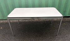 USM Haller Desk in Pearl Grey Laminate