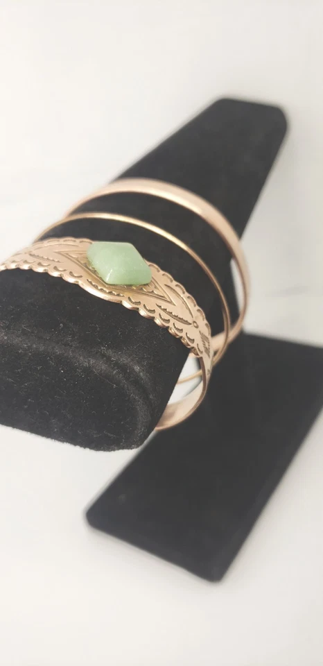 Juego de pulseras apilables de cobre | Juego de pulseras apilables 100 % cobre | Juego de pulseras apilables Foto 4 de 4