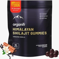 Shilajit Gummies Himalayan for Men Women 60 Count